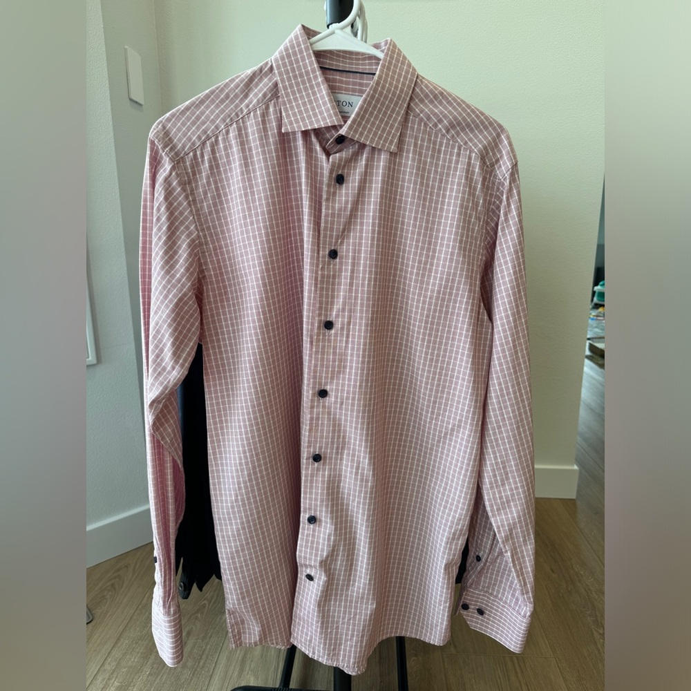 Eton 39 15.5 Contemporary Fit Long-sleeved Dress Shirt